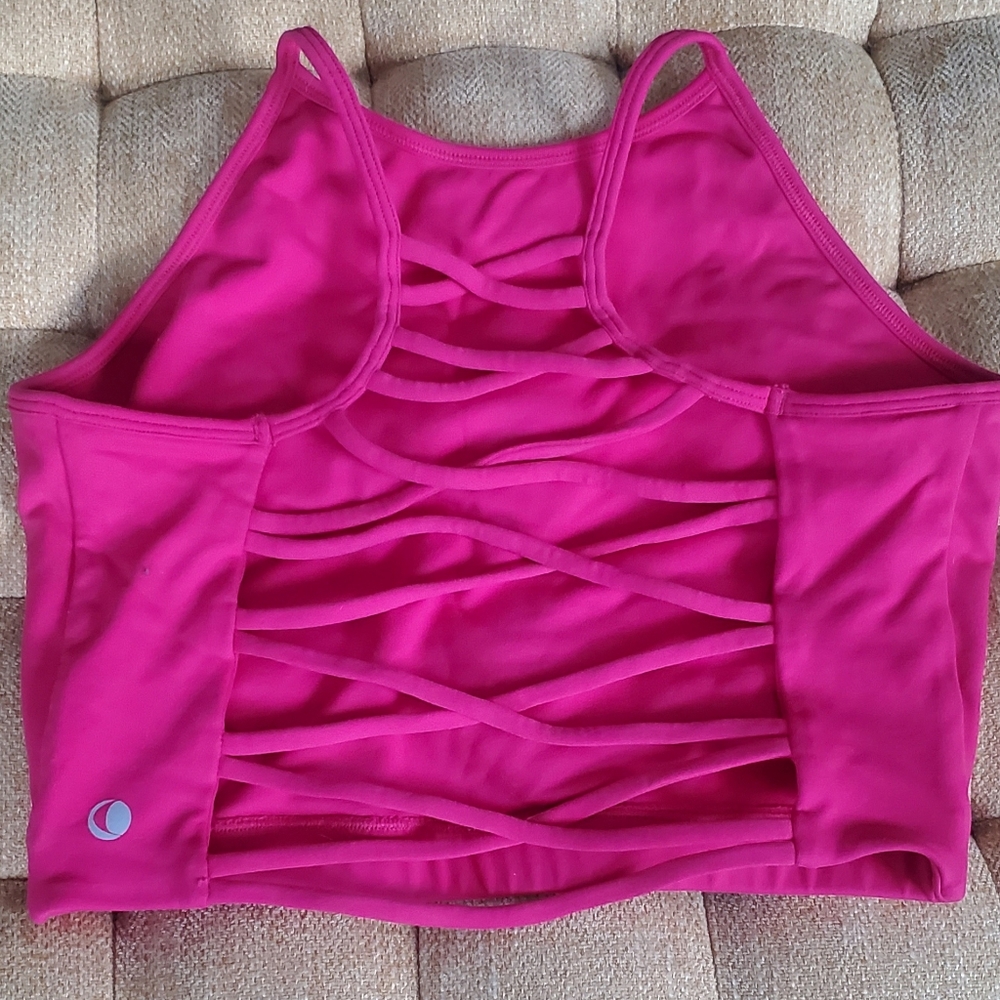 Carbon38 x Chill by Will Size 2 hot pink strappy sports bra